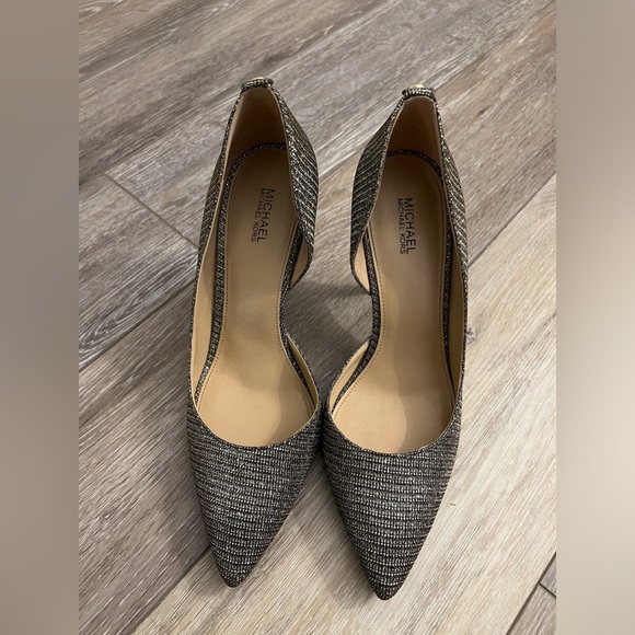 Michael Kors Nathalie Flex High Pump - Size 8.5 gold mesh - Picture 2 of 4